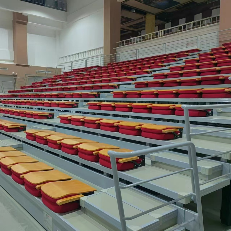 Movable and Expandable Foldable Telescopic Seating for Sports Bleacher