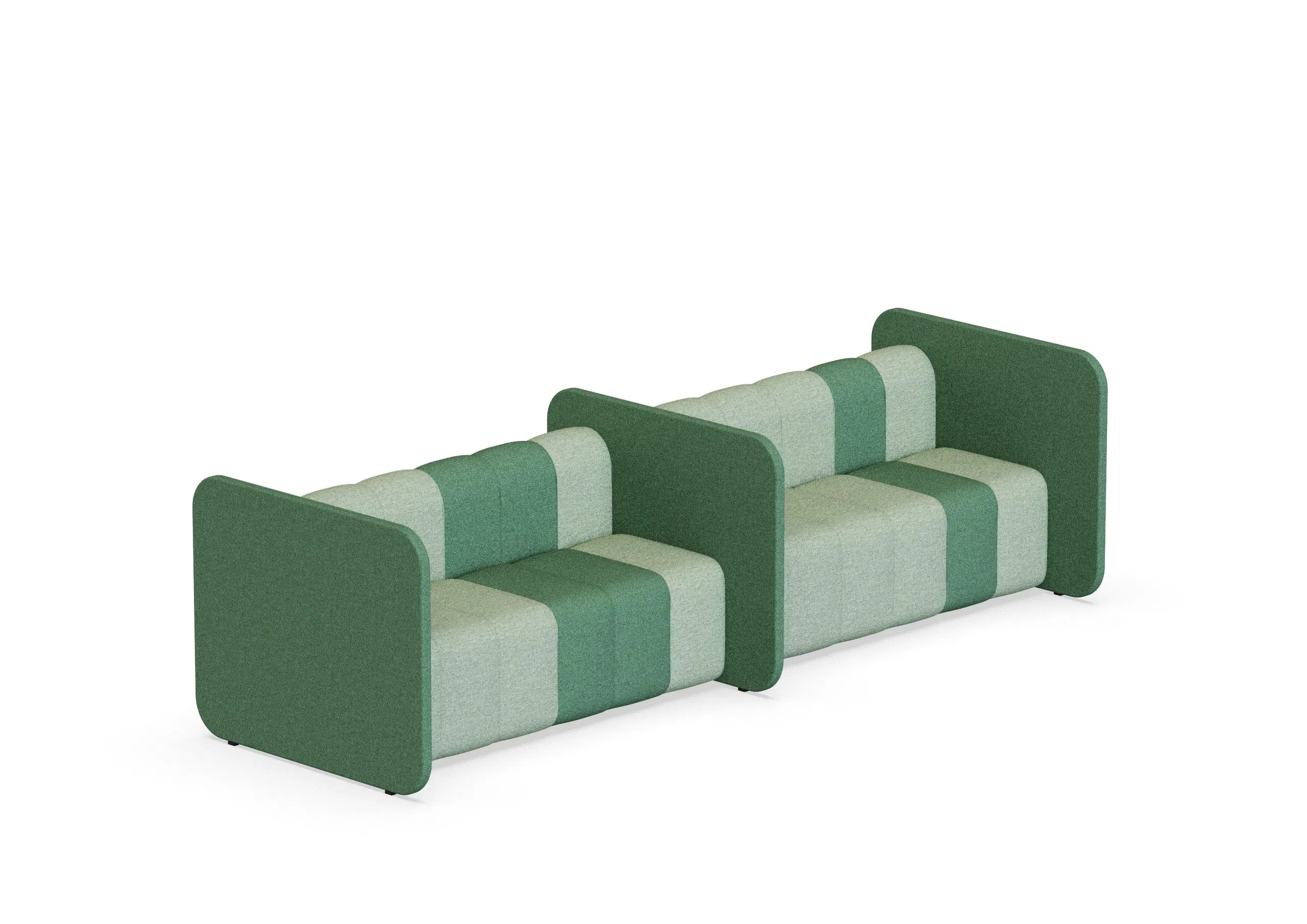 Privacy Seating Sofa Modular Design Solid Wood Frame with High Resilience Sponge for Workstation