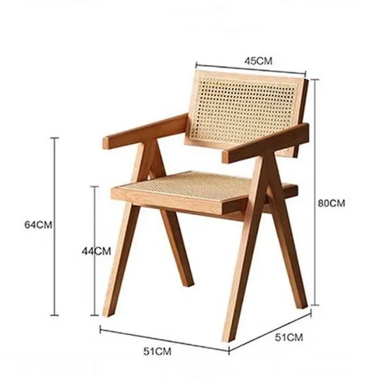 Solid Wood Rattan Leisure Chair