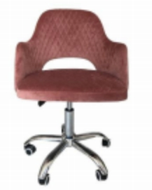 MID-Back Adjustable Swivel Velvet Home Office Computer Desk Task Chair with Wheels