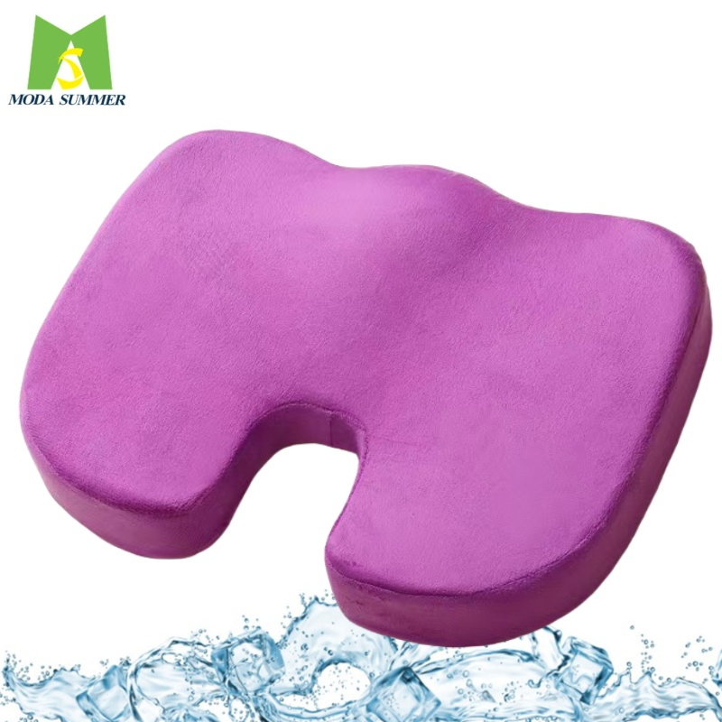 Custom Logo Ergonomic Relief Tail Vertebrae Pressure Breathable Mesh Cover Soft Memory Foam Orthopedic Coccyx Car Office Chair Seat Cushions