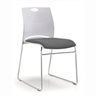 Comnenir Stackable Metal Frame Fabric Armless Stacking School Chair Stackable Visitor Training Staff Conference Room Guest Chair