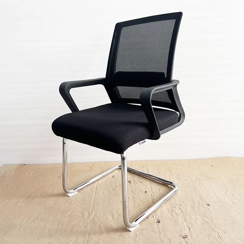 Contemporary Conference Seating Featuring Ergonomic Mesh Back and Metal Legs