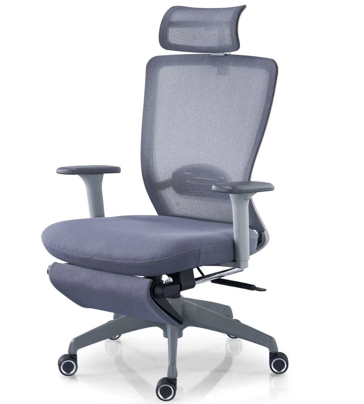 Sleek Executive Furniture Staff Task Computer Swivel Fabric Mesh Office Chair with Adjustable Footrest