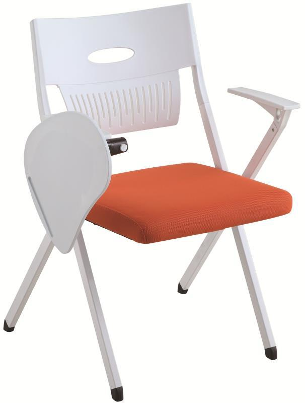 New Design Factory Price High Quality School Classroom Student Office Meeting Room Study Desk Training Chair with Writing Pad