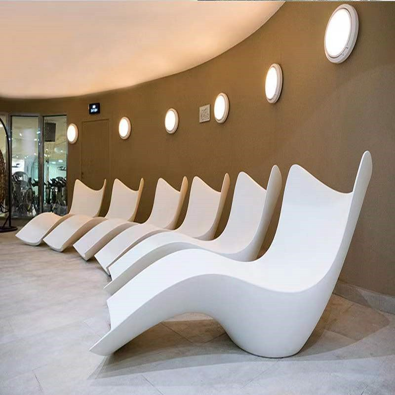 Modern Polypropylene Breathable Fiberglass Outdoor Beach Sun Loungers