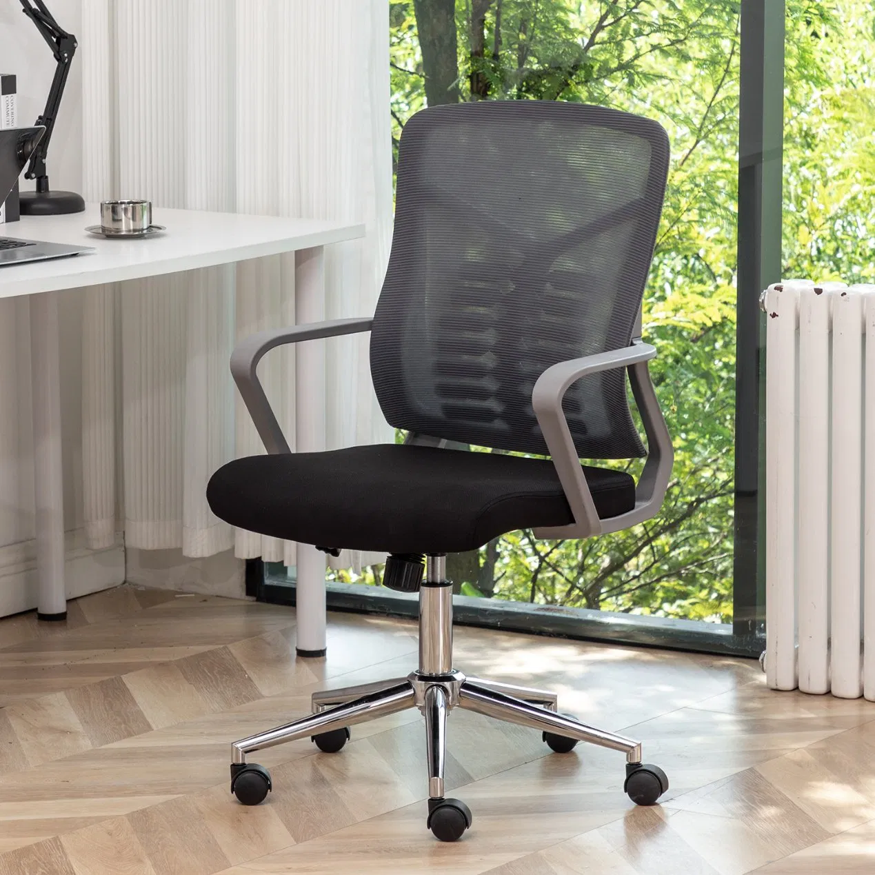 Ergonomic Modern Swivel Desk Chair Adjustable Lift Fabric Executive Office Chair Cheap Mesh Staff Task Computer Chair