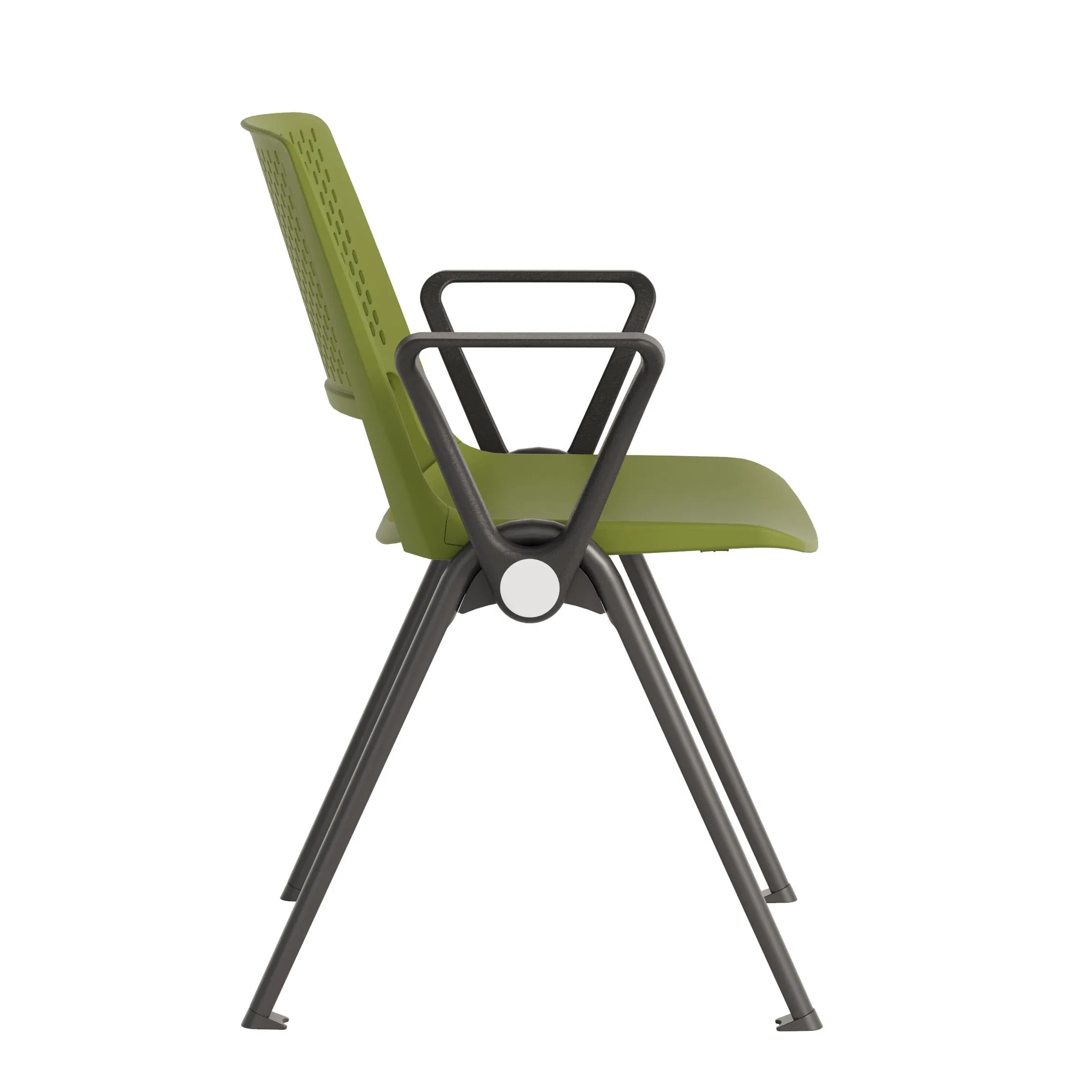 Conference Meeting Room School Office Study Chair Student Plastic Training Chair Removable Armchair with Writing Table Pad