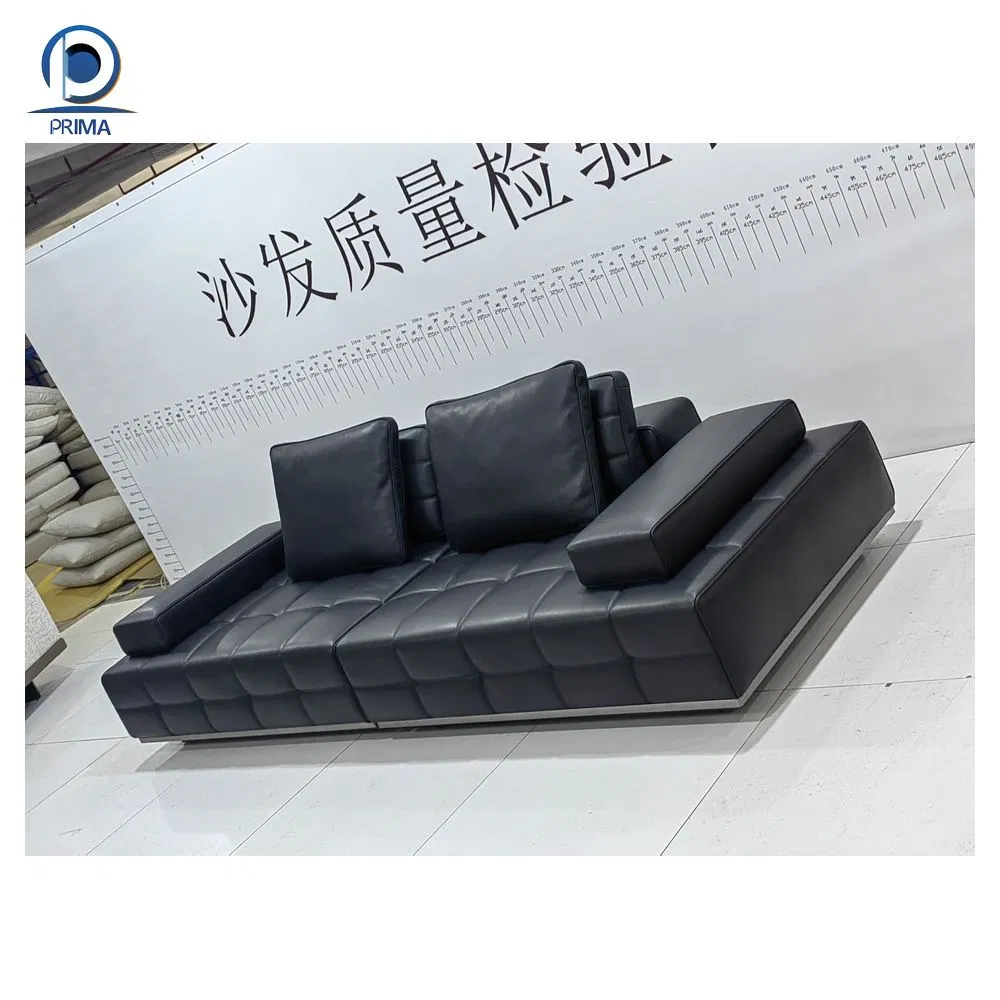 Top Grain Leather Sofa Set Executive Office Reception Furniture Luxury Comfort Seating
