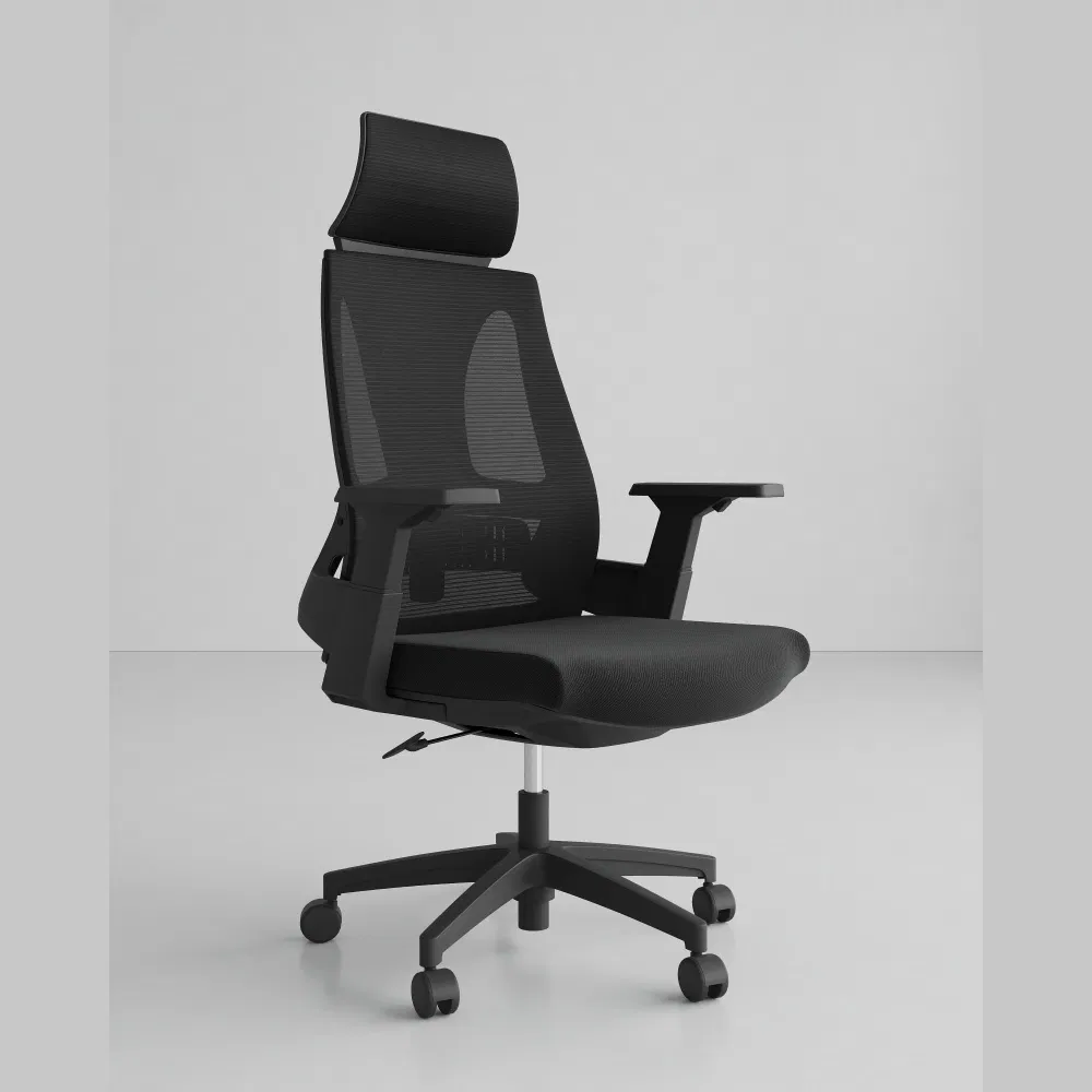 Office Chair Grey Mesh with Lumbar Support