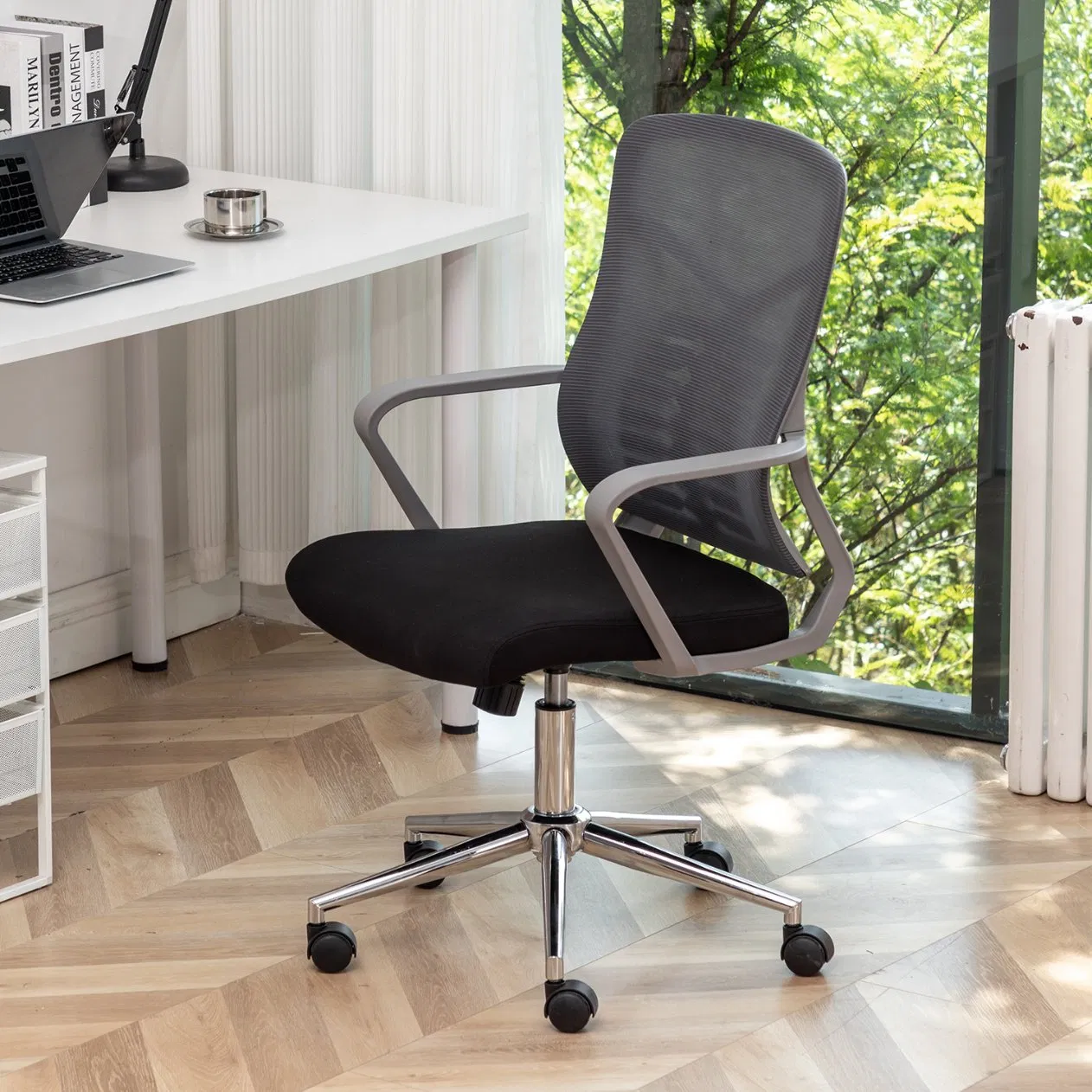 Ergonomic Modern Swivel Desk Chair Adjustable Lift Fabric Executive Office Chair Cheap Mesh Staff Task Computer Chair