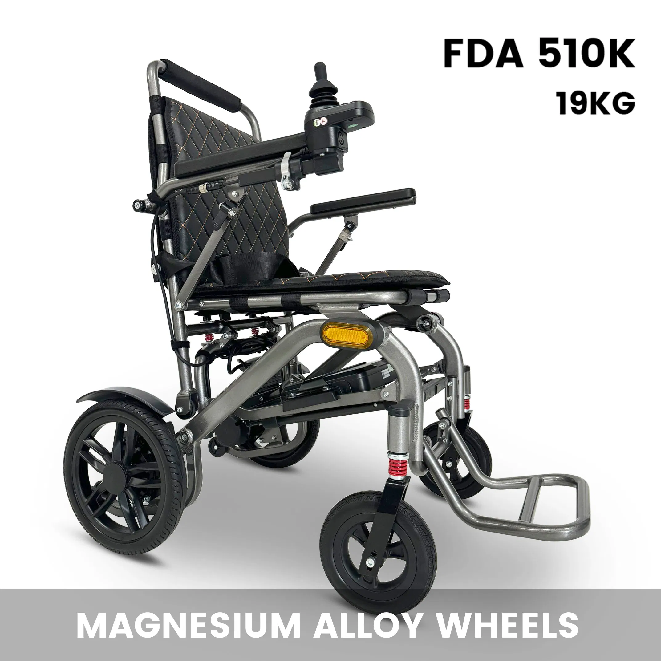 Ksm-603 Hot Selling Cheap Lightweight Wheelchair Power Portable Travel Wheel Chair Foldable Electric Wheelchairs for Disabled