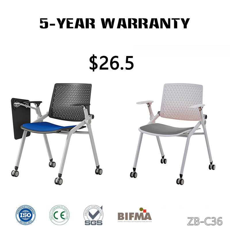 Wholesale Foshan Silla Plegable Folding School Conference Meeting Room Student Staff Mesh Training Office Chair with Writing Tablet