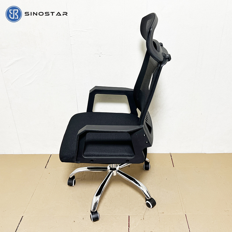 Professional Office Seating with Breathable Fabric Upholstery and Height Adjustment