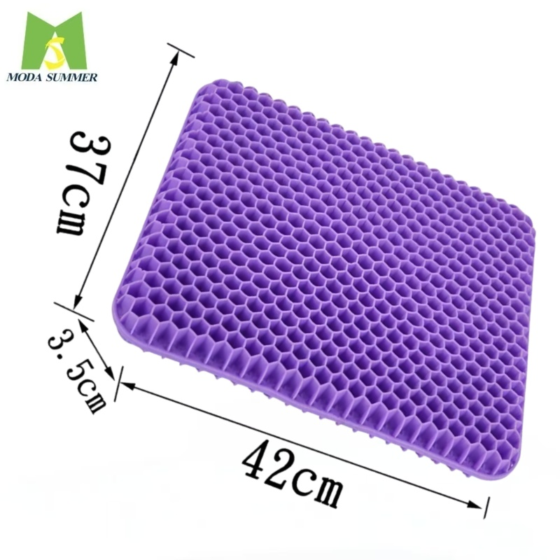 OEM Logo Universal TPE Honeycomb Gel Car Seat Cushion Waterproof Cooling Office Chair Breathable Butt Cushion Silicone Egg Ice Cushion
