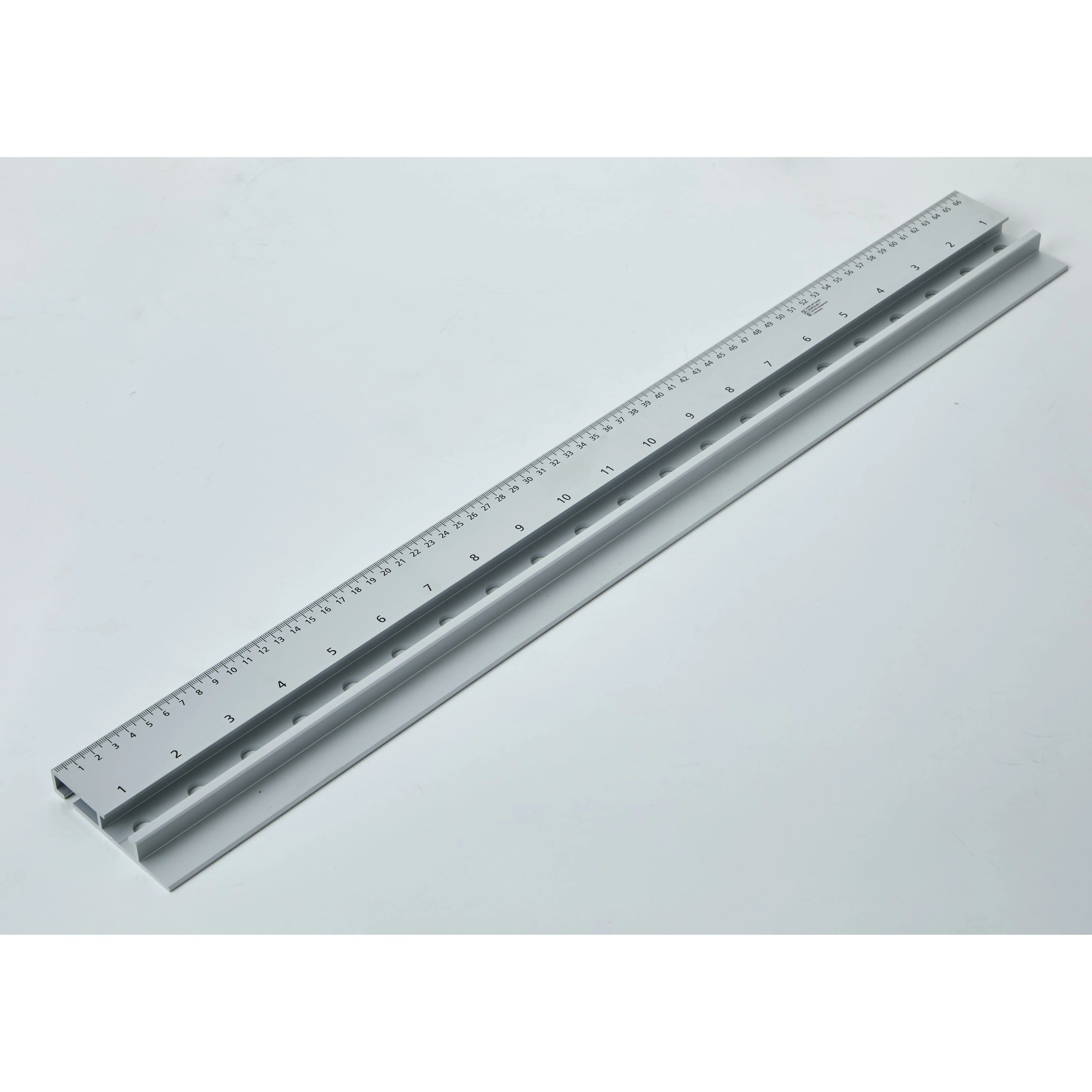 Custom Aluminum Carpenter ruler with silkscreen print in 6063-T5 alloy with natural anodize Manufacturers, Suppliers