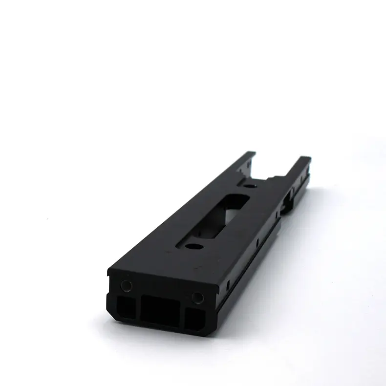 ODM Aluminum gate lock part machined by CNC in 6063-T5 alloy with black anodize Factories, Product