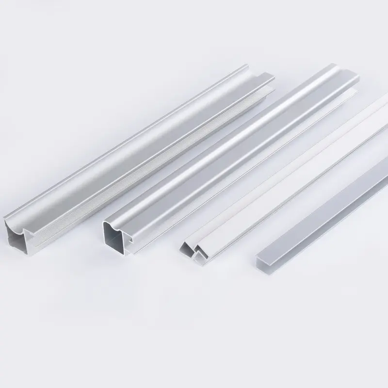 Custom sliding door system profiles for wardrobe in 6063-T5 alloy with clear anodize Quotes, Products
