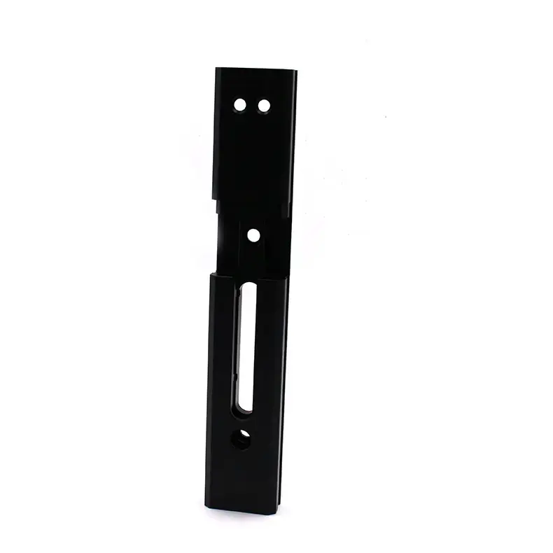 ODM Aluminum gate lock part machined by CNC in 6063-T5 alloy with black anodize Factories, Product