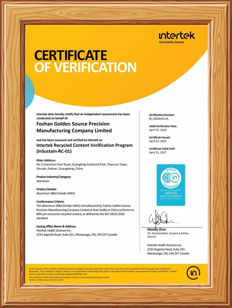 Golden Source RCV Environmental Compliance Certificate