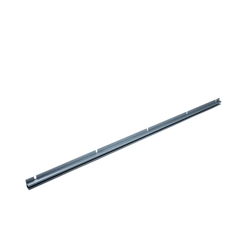 High-Quality Aluminum extrusion rails-stamping part in 6063-T5 alloy with natural anodizing Manufacturer, Factory