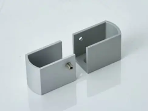 Aluminum glass door clip details
