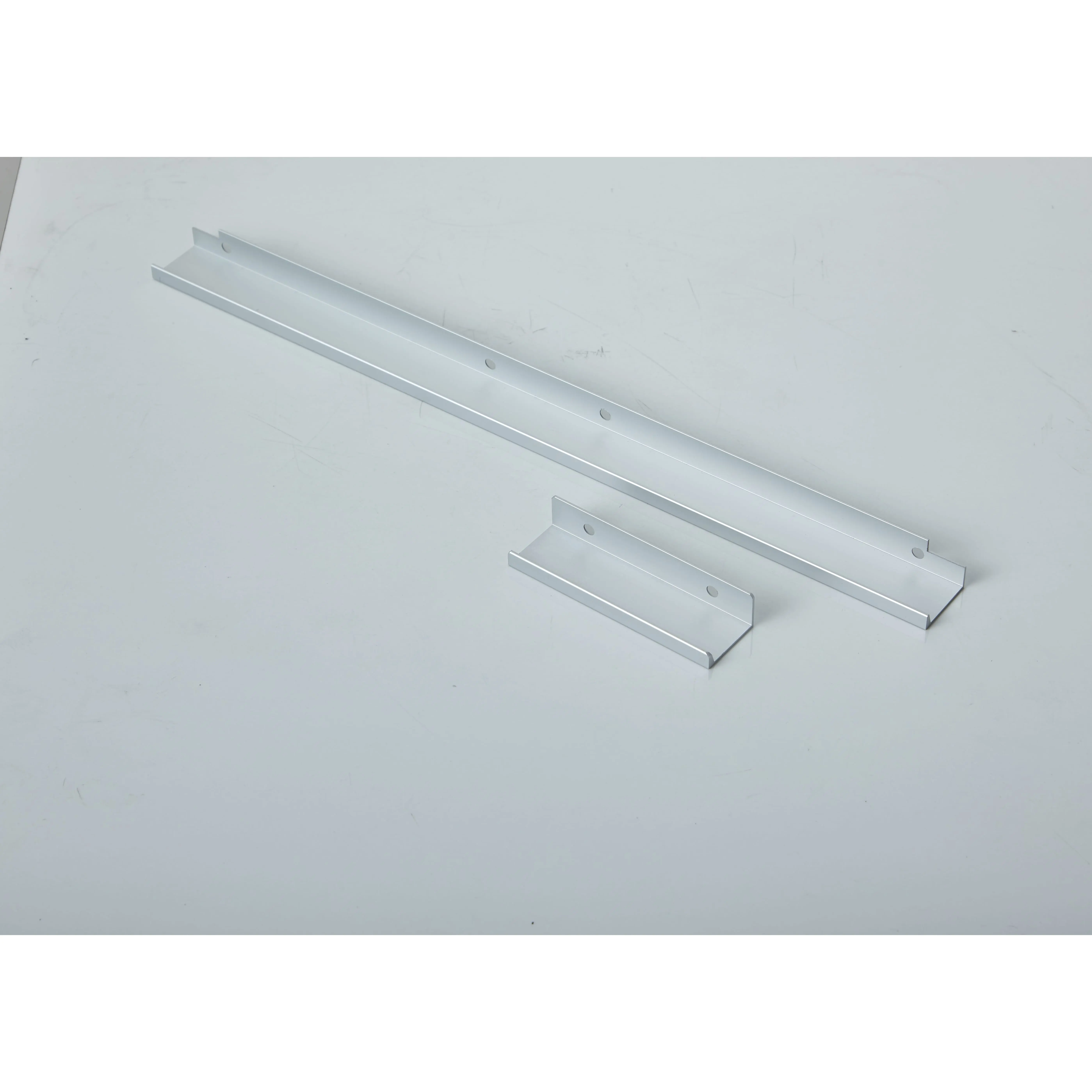 Custom Aluminum handles（pulls） for furniture-machined extrusions in 6063-T5 alloy with clear anodize Factory, Factories