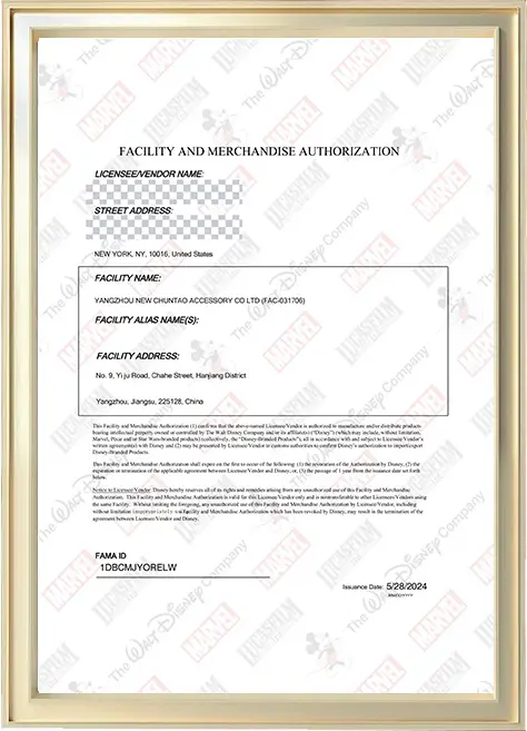 Disney FAMA Authorized Hat Manufacturer