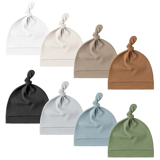 8 Pack Baby Newborn Hats Set (2)
