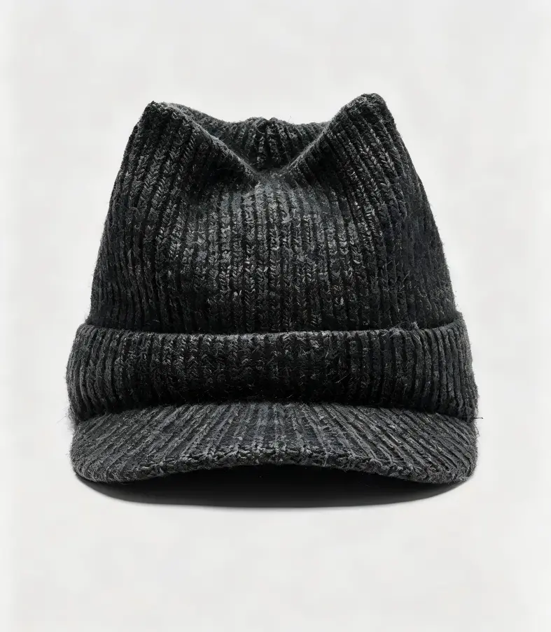 Cool Four-Corner Knit Beanie with Brim | Unique Autumn and Winter Hat
