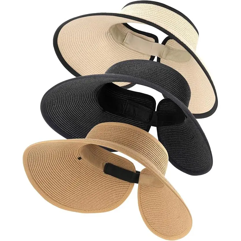 FURTALK Straw Sun Visor Hats for Women (2)