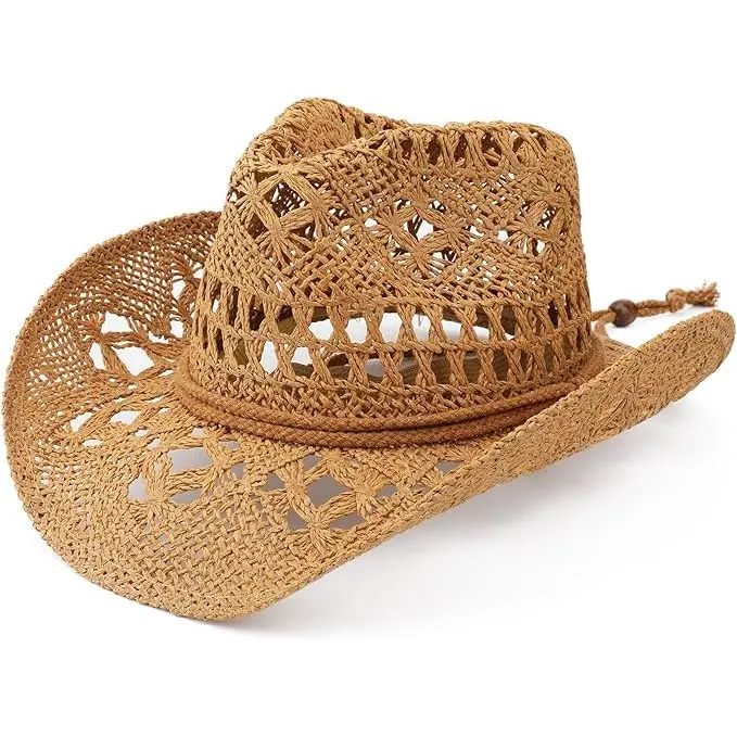 Straw Shapeable Cowboy Hat for Women and Men (6)