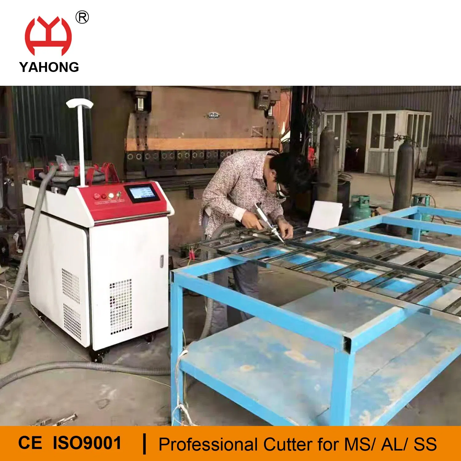 Handheld Fiber Laser Welding Equipment with Wire Feeder and Wobble Laser Head