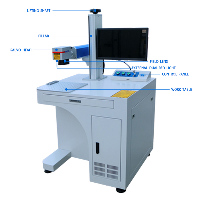50W Low Power Consumption Desktop Fiber Laser Marking Equipment for Alloy Steel