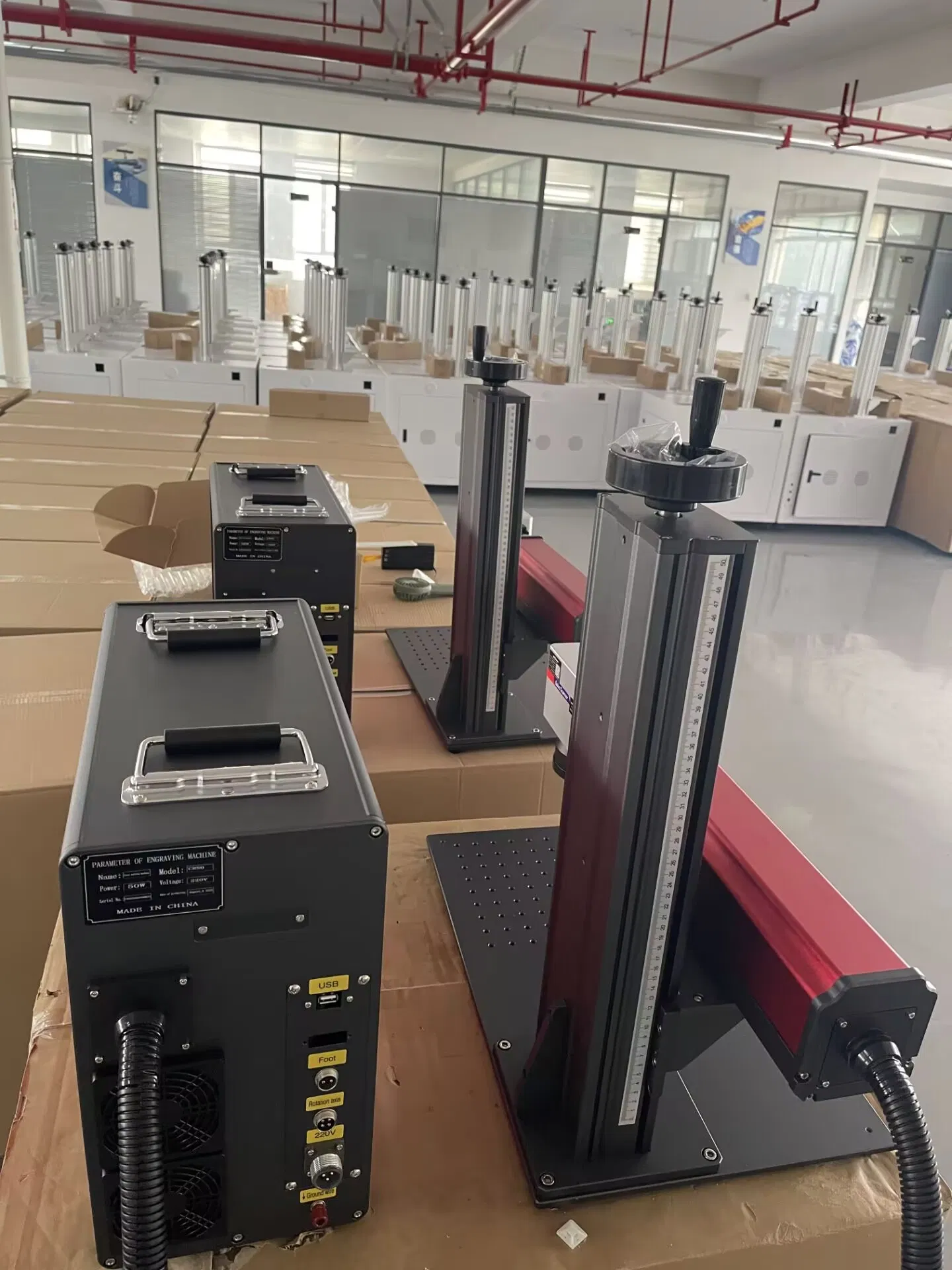 Sg7110 Galvo 20W 30W 50W 60W 100W Max Raycus Mopa Metal Fiber Laser Engraving Machine with 300*300mm Marking Colors on Steel Brass Jewelry Rotatory