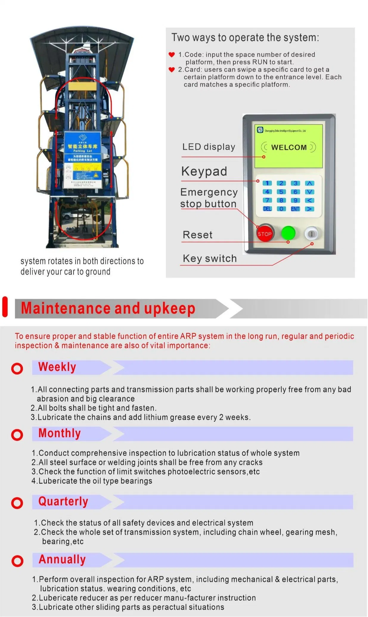 Rotary Parking Detail