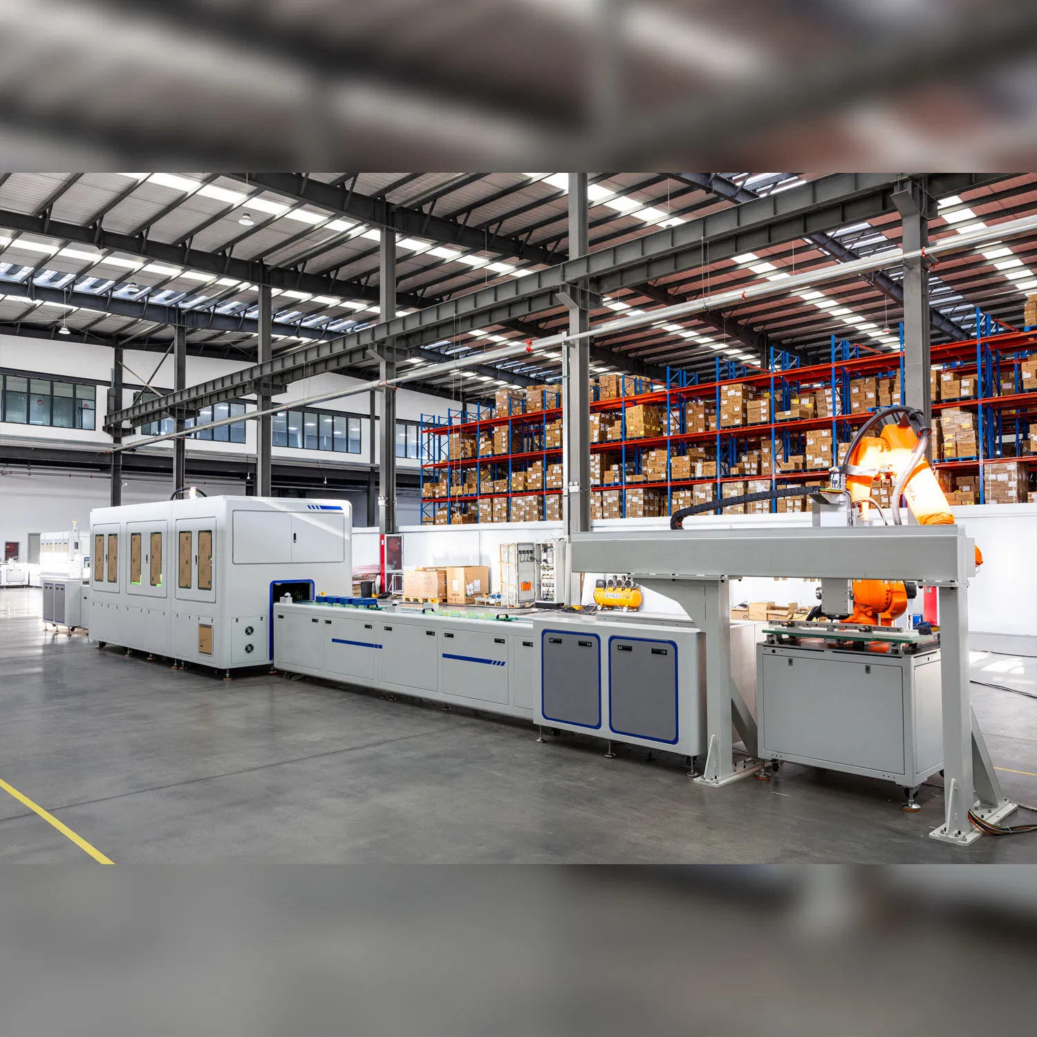 Automated LFP Prismatic Cell to Pack Assembly Line with 6kw Welding