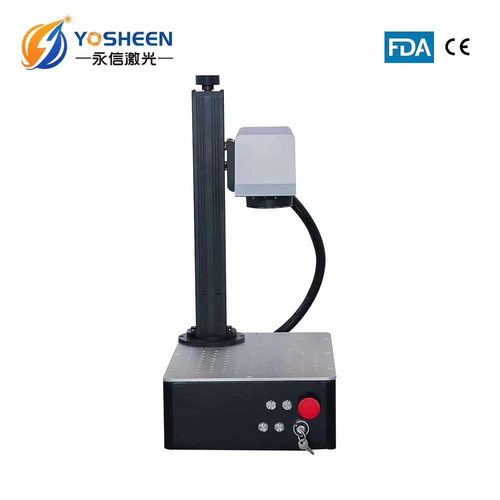 Portable Fiber Laser Marking Engraving Machine for Stainless Steel Copper Jewelry Metal Nameplate Q-Switch 20W 30W 50W Raycus Maxphonics Jpt Optional