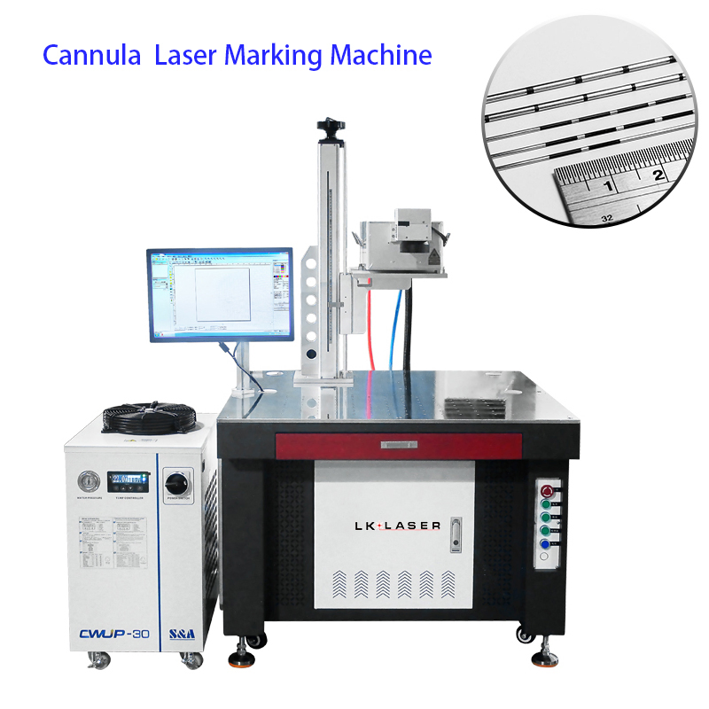 Mini Fiber UV Picosecond Laser Marking Machine for Biopsy Puncture Needle Cannula Tissue Medical Devices Udi Code Tube Appliance Instruments Printing