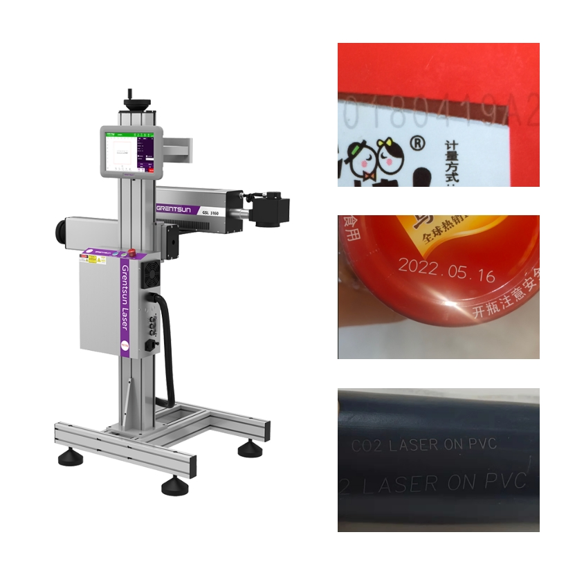 Portable Desktop Paper 100W CO2 Laser Coding Machine Leather Cardboard Precision CE High Speed CNC OEM Fast Coding Textiles Acrylic Signs Foam