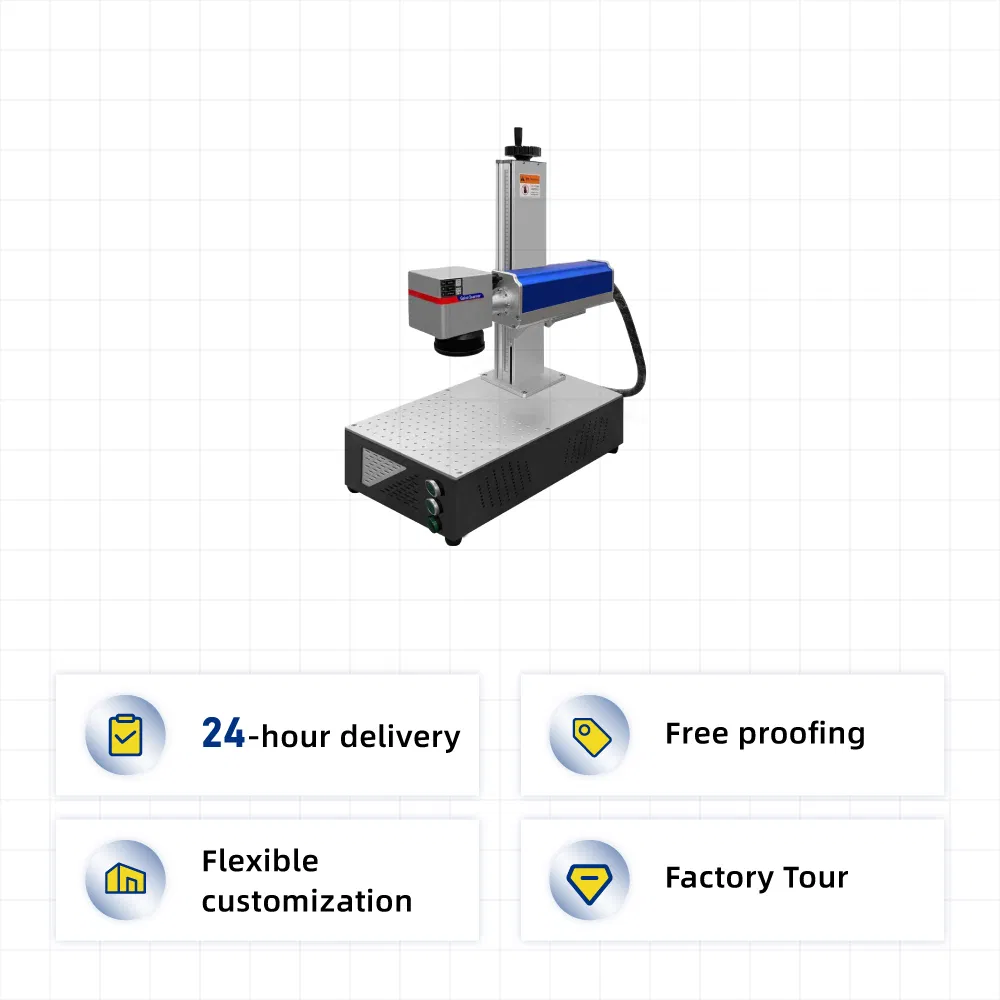 20W 30W 50W 100W Metal Laser Engraving Machines Jpt Fiber Laser Marking Machine for Jewelry Stainless Plastic Aluminum
