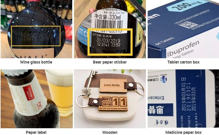 Glass Cup Leaf for Wood and Stone Projects Paper Rubber UV Laser Engraving Machine UV Laser Marking System
