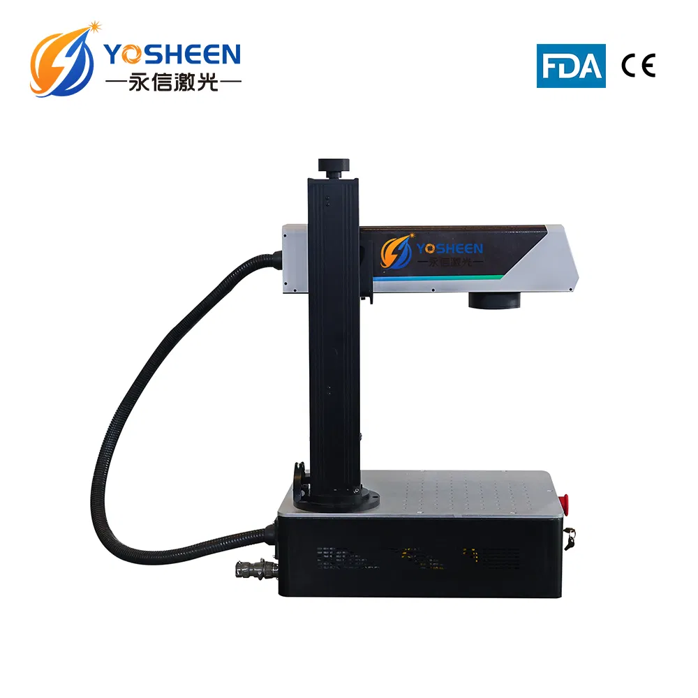 Portable Fiber Laser Marking Engraving Machine for Stainless Steel Copper Jewelry Metal Nameplate Q-Switch 20W 30W 50W Raycus Maxphonics Jpt Optional