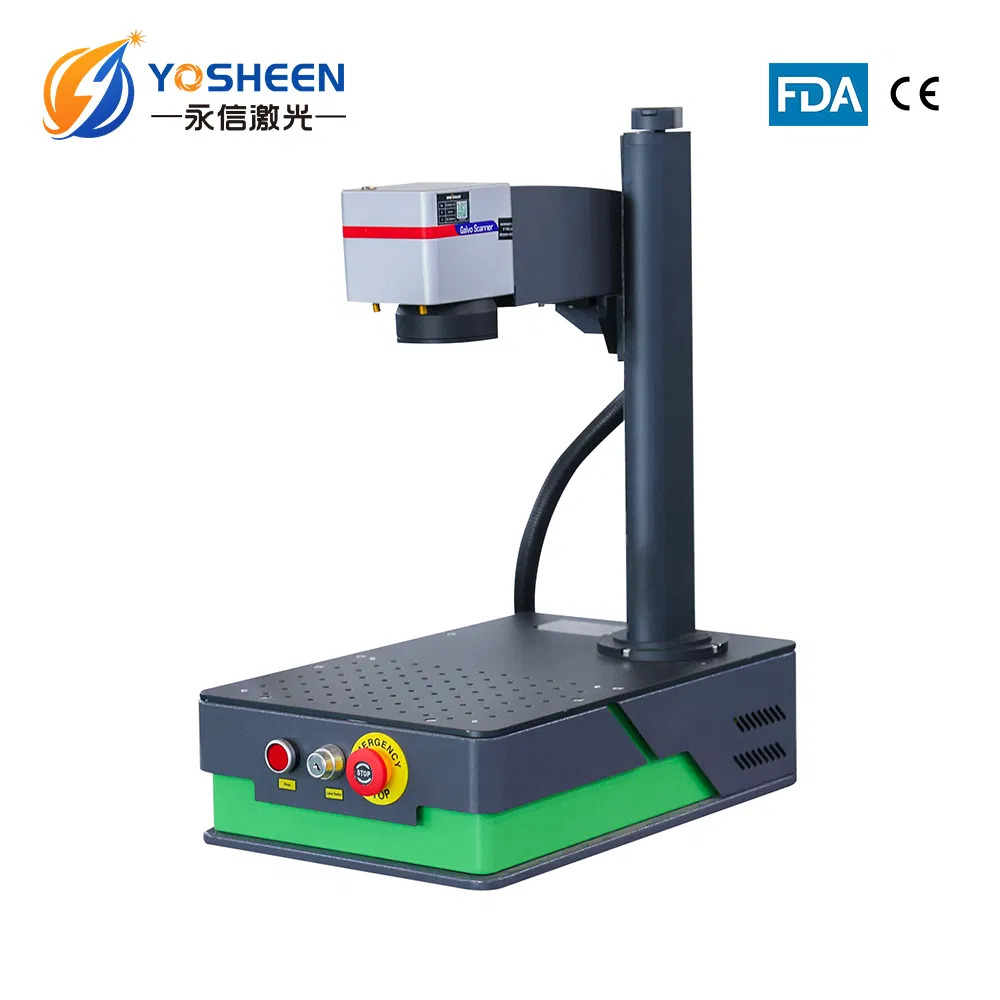 Portable Fiber Laser Marking Engraving Machine for Stainless Steel Copper Jewelry Metal Nameplate Q-Switch 20W 30W 50W Raycus Maxphonics Jpt Optional