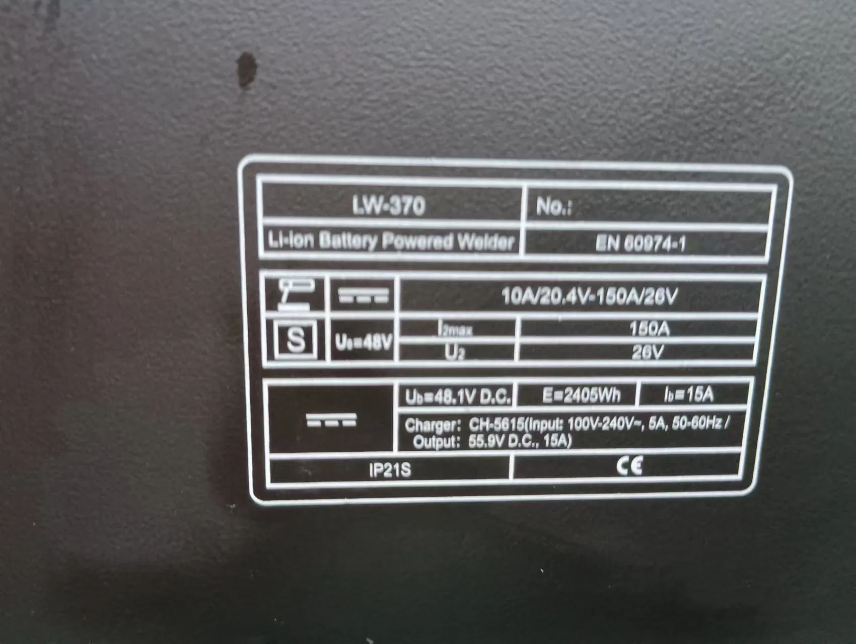 Output 3700W Lithium Battery Powered Welder Suitable Outdoor Construction Welding Mini Welding Machine