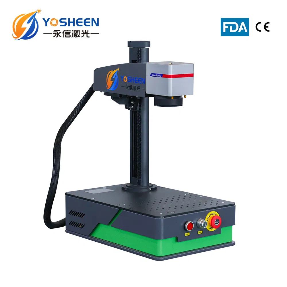 Portable Fiber Laser Marking Engraving Machine for Stainless Steel Copper Jewelry Metal Nameplate Q-Switch 20W 30W 50W Raycus Maxphonics Jpt Optional