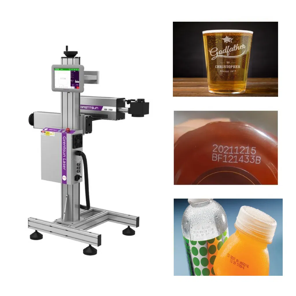 30W CO2 Laser Marking Machine High Speed Laser Engraving Equipment Cost Effective Laser Marker for Pet Bottles Plastic Pipes Packaging Date Coding