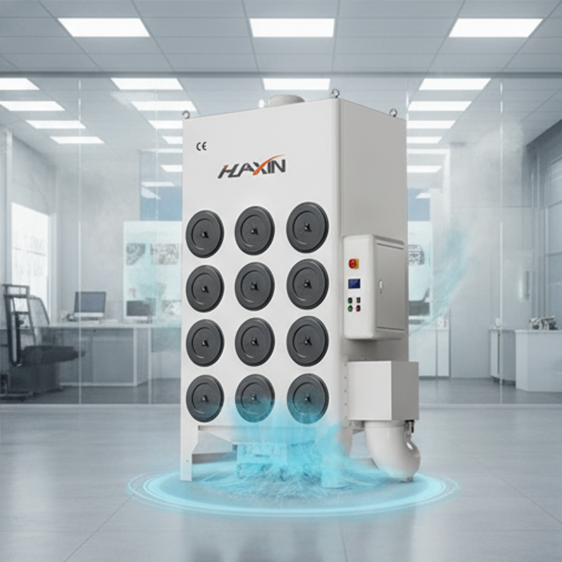 High-Flow Fume Extraction System for Laser Cutting and Welding, Advanced 9000m3/H Capacity Industrial Dust Collector with 11kw Fan System