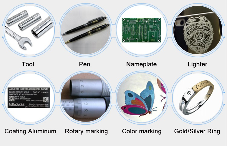 Deep Engraving Metal Fiber Jewelry Cutting Pigeon Ring Color Fiber Laser Marking Machine for Small Bussiness