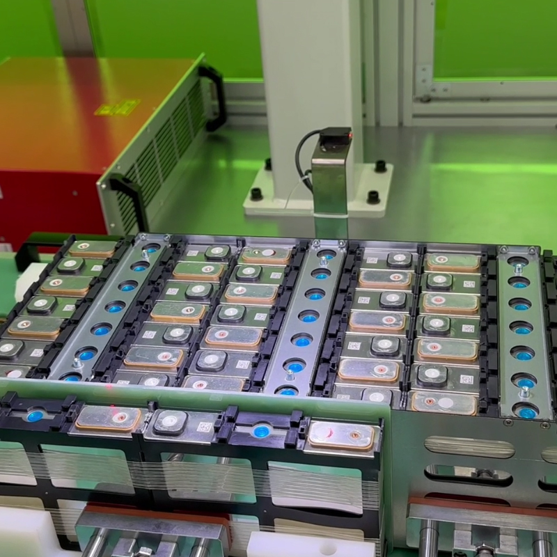 Lithium Battery Module Assembly Line Including Automated Bus-Bar Laser Welding